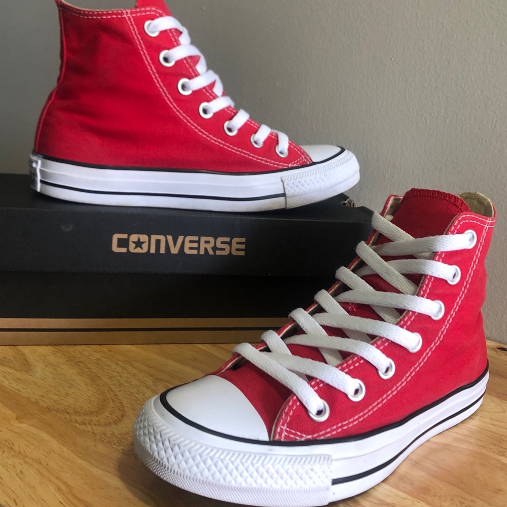 All Star Red Converse, high top-unisex